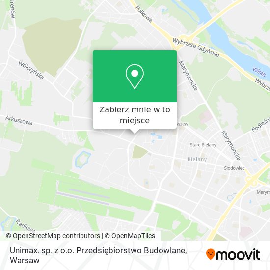 Mapa Unimax. sp. z o.o. Przedsiębiorstwo Budowlane