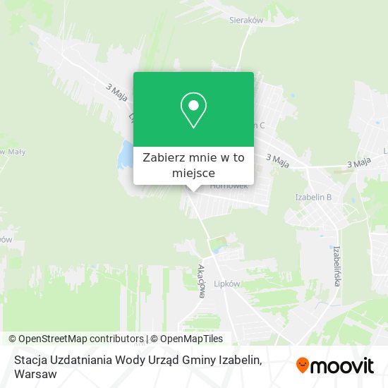 Mapa Stacja Uzdatniania Wody Urząd Gminy Izabelin