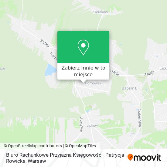 Mapa Biuro Rachunkowe Przyjazna Księgowość - Patrycja Rowicka