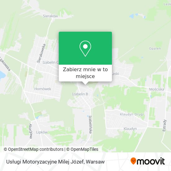 Mapa Usługi Motoryzacyjne Milej Józef