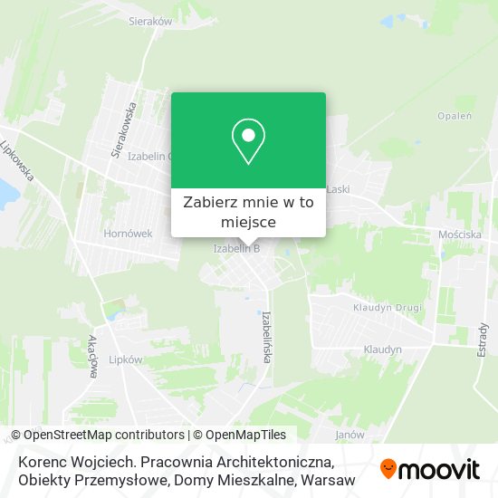 Mapa Korenc Wojciech. Pracownia Architektoniczna, Obiekty Przemysłowe, Domy Mieszkalne