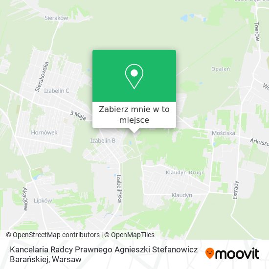 Mapa Kancelaria Radcy Prawnego Agnieszki Stefanowicz Barańskiej