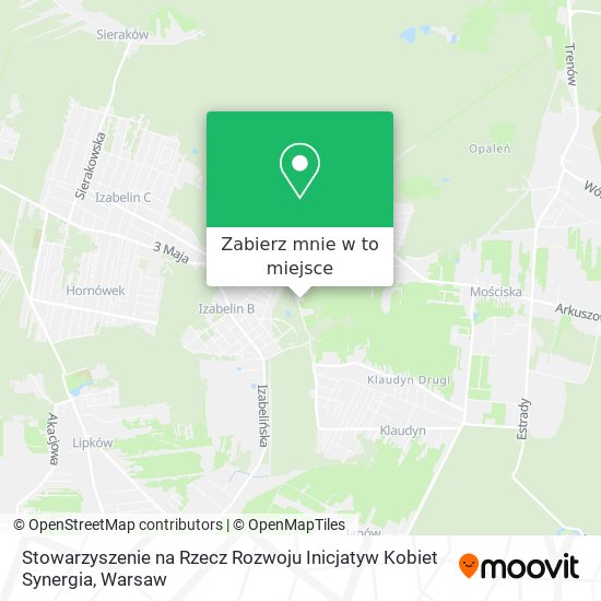 Mapa Stowarzyszenie na Rzecz Rozwoju Inicjatyw Kobiet Synergia