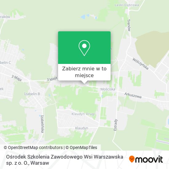 Mapa Ośrodek Szkolenia Zawodowego Wsi Warszawska sp. z o. O.