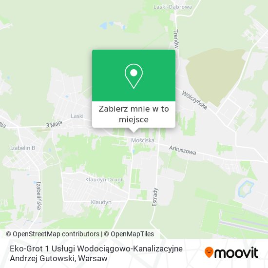 Mapa Eko-Grot 1 Usługi Wodociągowo-Kanalizacyjne Andrzej Gutowski