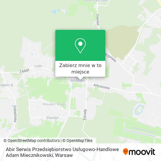 Mapa Abir Serwis Przedsiębiorstwo Usługowo-Handlowe Adam Miecznikowski