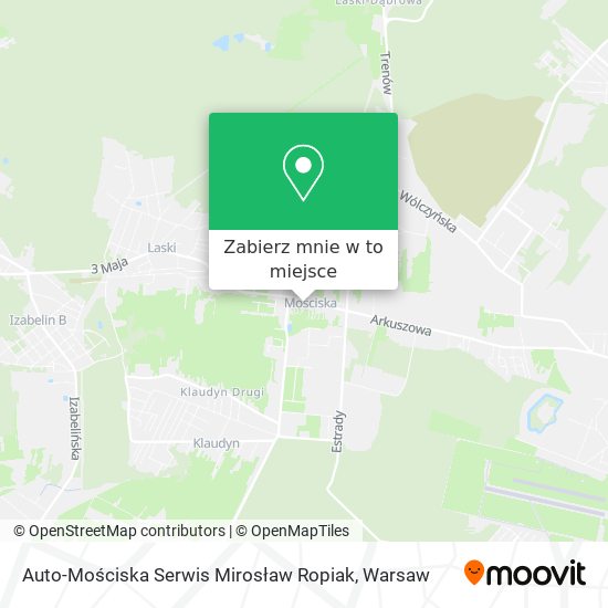 Mapa Auto-Mościska Serwis Mirosław Ropiak