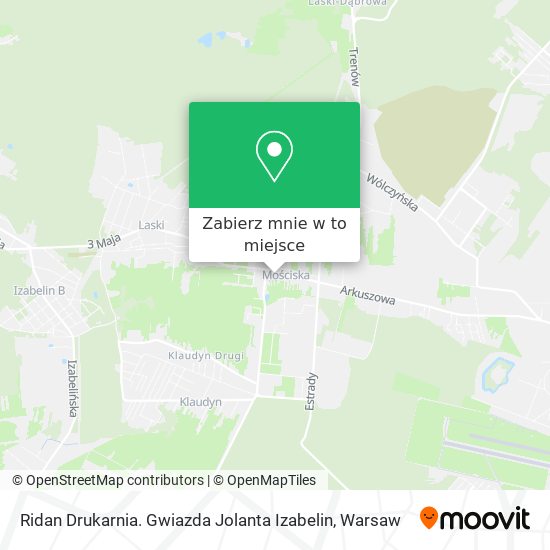 Mapa Ridan Drukarnia. Gwiazda Jolanta Izabelin