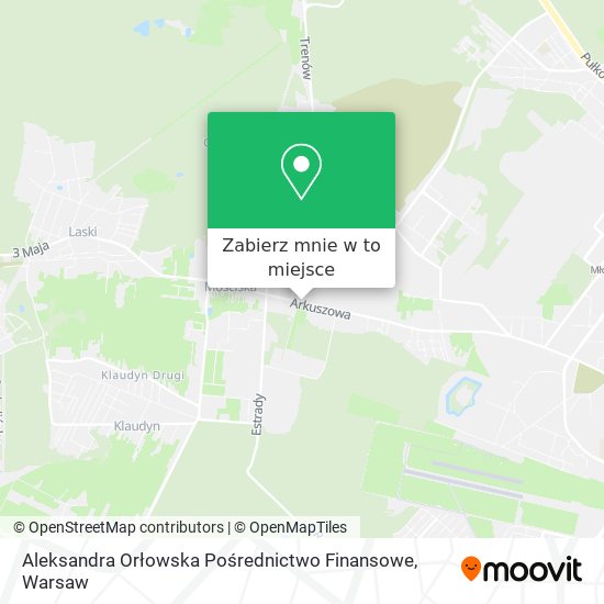 Mapa Aleksandra Orłowska Pośrednictwo Finansowe