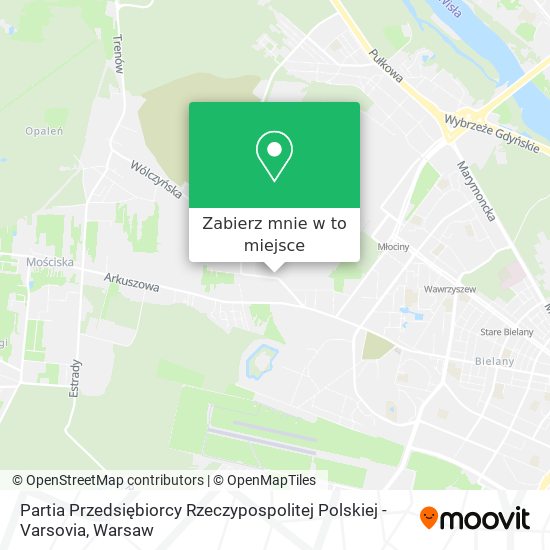 Mapa Partia Przedsiębiorcy Rzeczypospolitej Polskiej - Varsovia