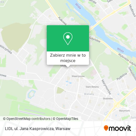 Mapa LIDL ul. Jana Kasprowicza