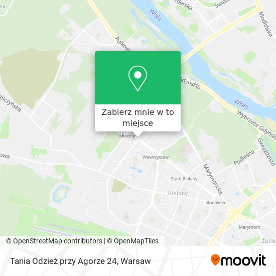 Mapa Tania Odzież przy Agorze 24