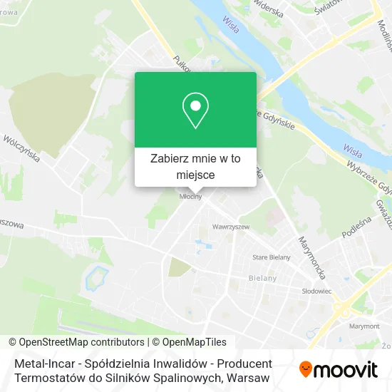 Mapa Metal-Incar - Spółdzielnia Inwalidów - Producent Termostatów do Silników Spalinowych