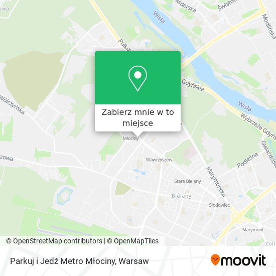 Mapa Parkuj i Jedź Metro Młociny