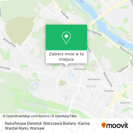 Mapa Naturhouse Dietetyk Warszawa Bielany- Karina Wardal-Runo