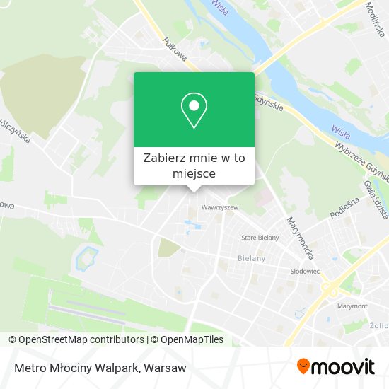 Mapa Metro Młociny Walpark