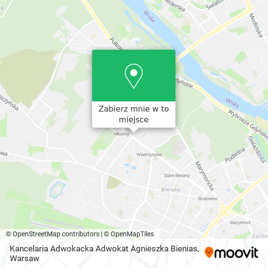 Mapa Kancelaria Adwokacka Adwokat Agnieszka Bienias