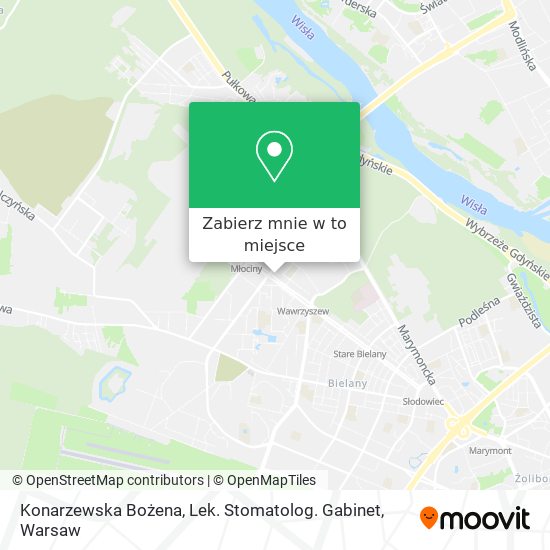 Mapa Konarzewska Bożena, Lek. Stomatolog. Gabinet