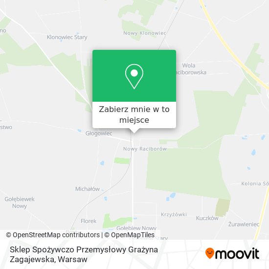 Mapa Sklep Spożywczo Przemysłowy Grażyna Zagajewska