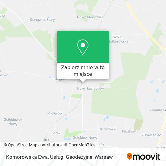 Mapa Komorowska Ewa. Usługi Geodezyjne