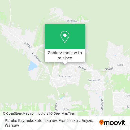 Mapa Parafia Rzymskokatolicka św. Franciszka z Asyżu