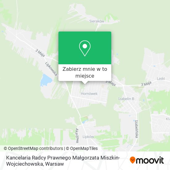 Mapa Kancelaria Radcy Prawnego Małgorzata Miszkin-Wojciechowska