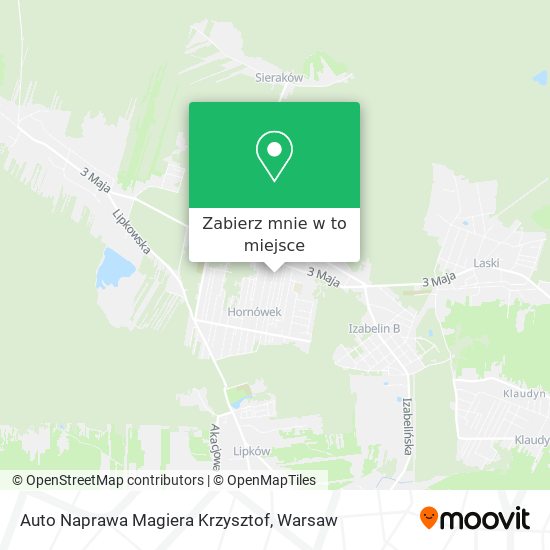 Mapa Auto Naprawa Magiera Krzysztof