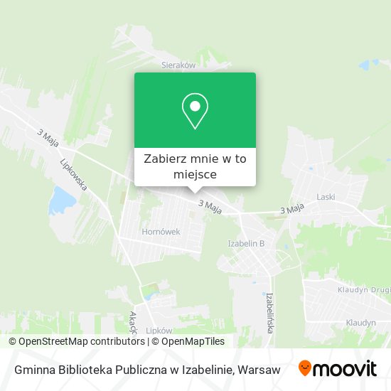 Mapa Gminna Biblioteka Publiczna w Izabelinie