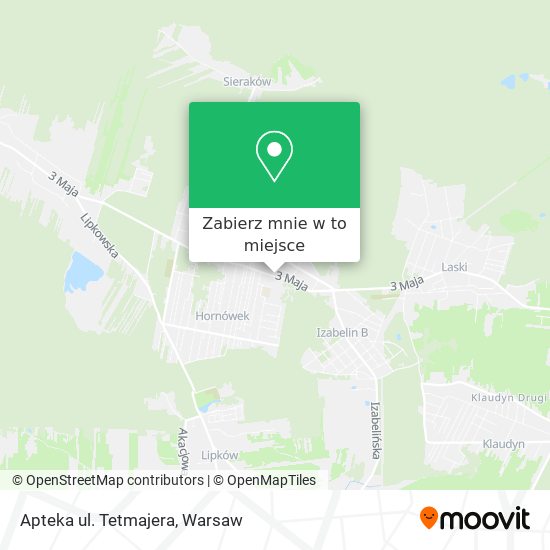 Mapa Apteka ul. Tetmajera