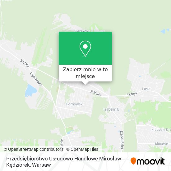 Mapa Przedsiębiorstwo Usługowo Handlowe Mirosław Kędziorek