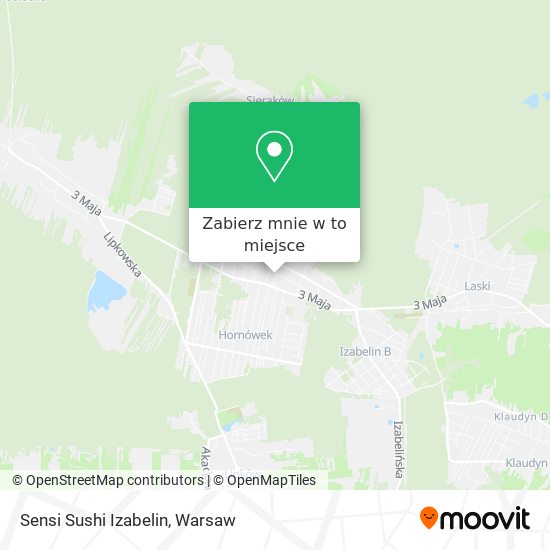 Mapa Sensi Sushi Izabelin