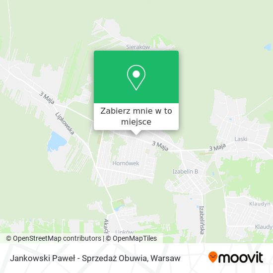 Mapa Jankowski Paweł - Sprzedaż Obuwia