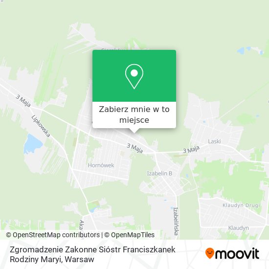 Mapa Zgromadzenie Zakonne Sióstr Franciszkanek Rodziny Maryi