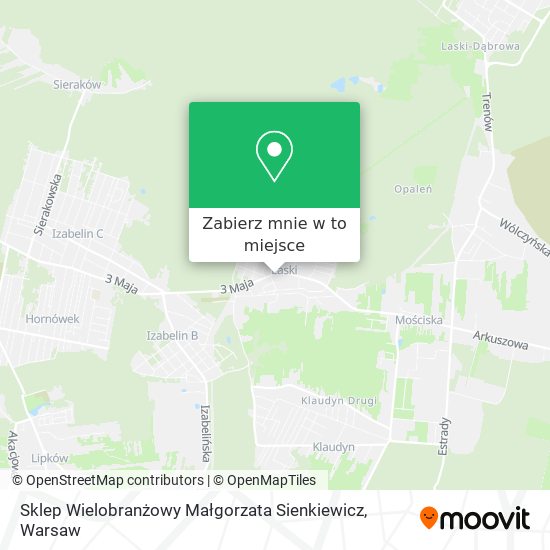 Mapa Sklep Wielobranżowy Małgorzata Sienkiewicz