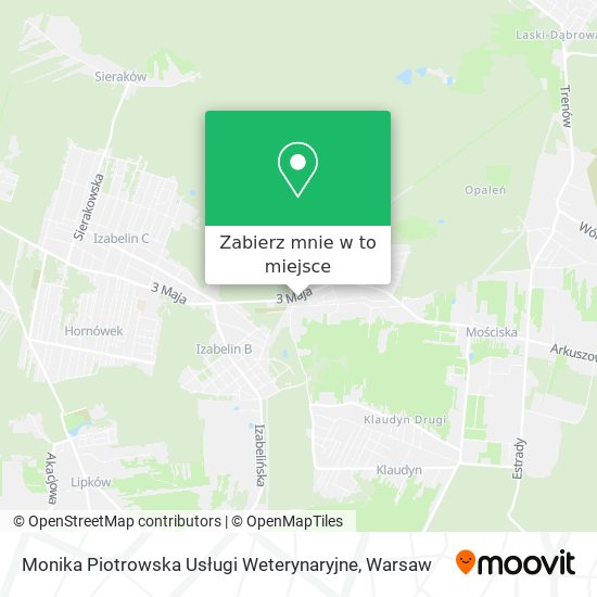 Mapa Monika Piotrowska Usługi Weterynaryjne