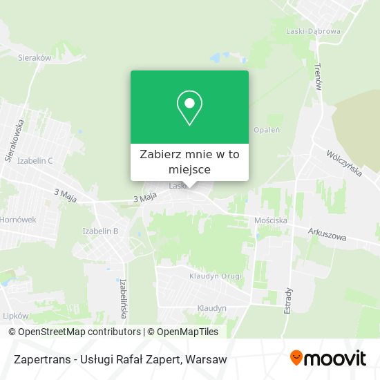 Mapa Zapertrans - Usługi Rafał Zapert