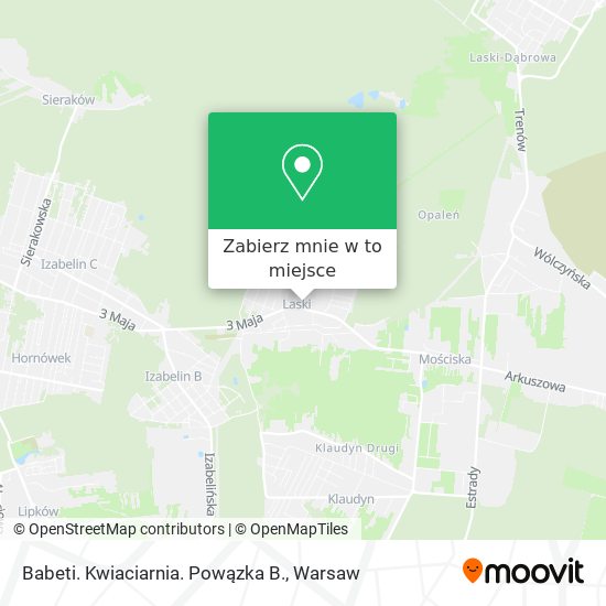 Mapa Babeti. Kwiaciarnia. Powązka B.