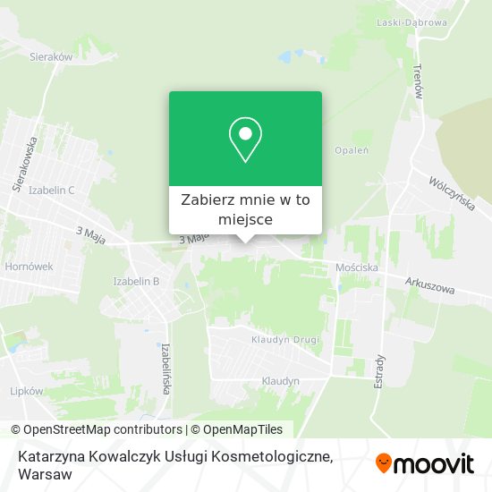 Mapa Katarzyna Kowalczyk Usługi Kosmetologiczne