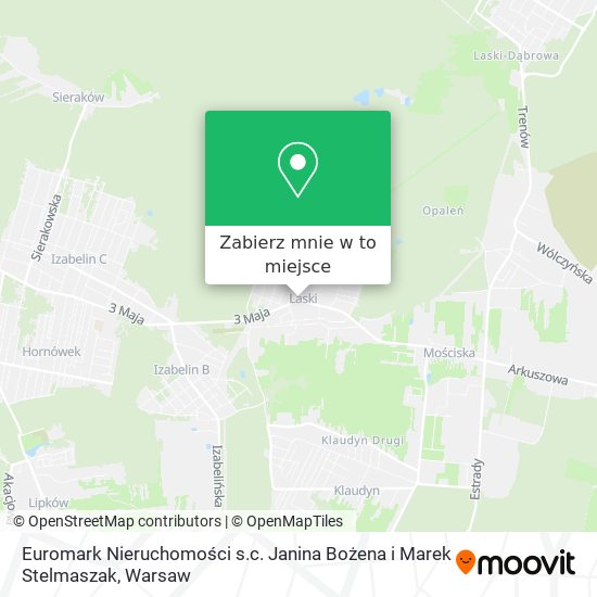 Mapa Euromark Nieruchomości s.c. Janina Bożena i Marek Stelmaszak