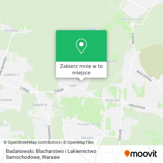 Mapa Badanowski. Blacharstwo i Lakiernictwo Samochodowe