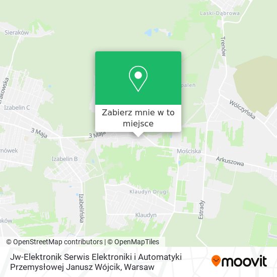 Mapa Jw-Elektronik Serwis Elektroniki i Automatyki Przemysłowej Janusz Wójcik