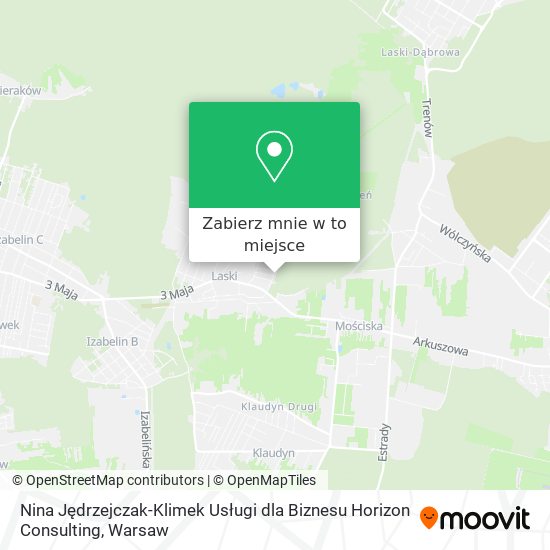 Mapa Nina Jędrzejczak-Klimek Usługi dla Biznesu Horizon Consulting