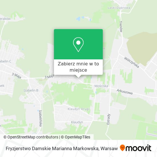 Mapa Fryzjerstwo Damskie Marianna Markowska