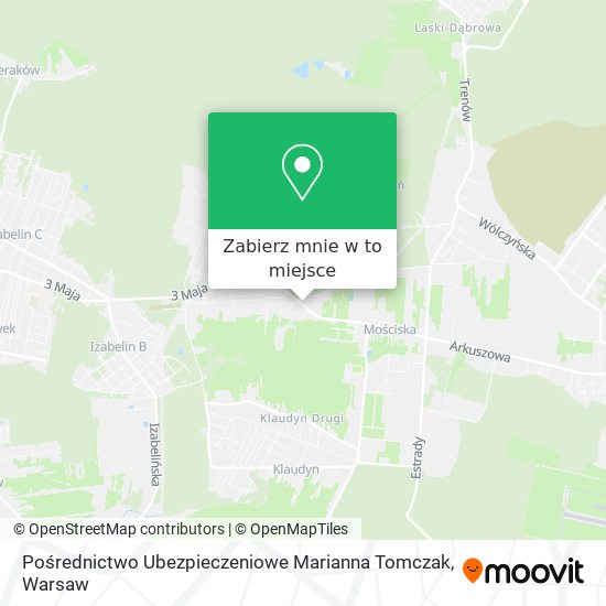 Mapa Pośrednictwo Ubezpieczeniowe Marianna Tomczak