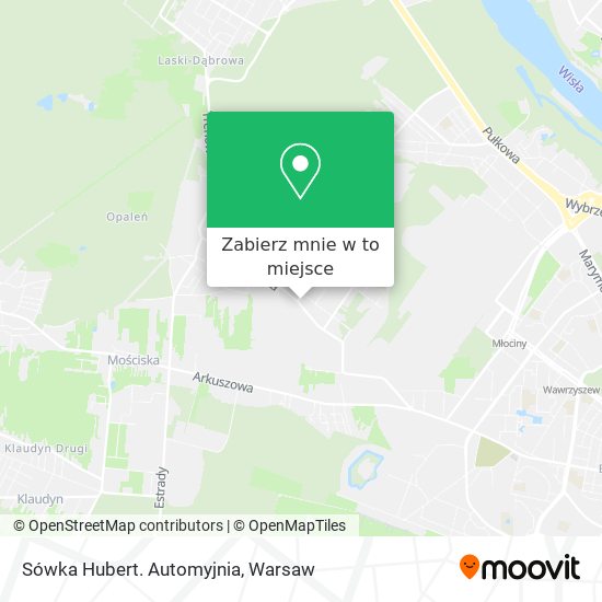 Mapa Sówka Hubert. Automyjnia