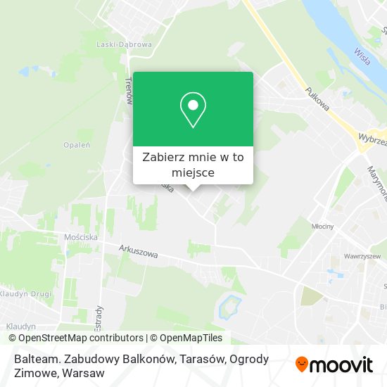 Mapa Balteam. Zabudowy Balkonów, Tarasów, Ogrody Zimowe