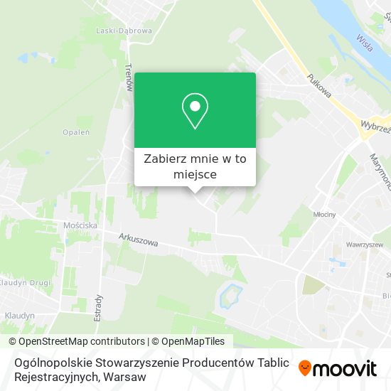 Mapa Ogólnopolskie Stowarzyszenie Producentów Tablic Rejestracyjnych