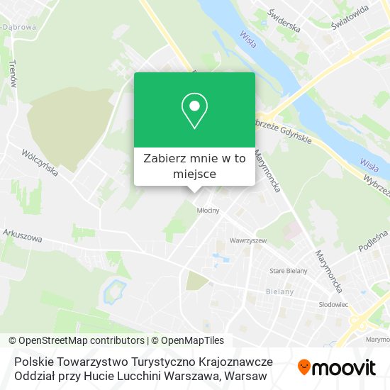 Mapa Polskie Towarzystwo Turystyczno Krajoznawcze Oddział przy Hucie Lucchini Warszawa