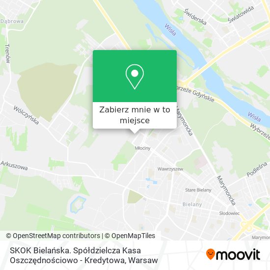 Mapa SKOK Bielańska. Spółdzielcza Kasa Oszczędnościowo - Kredytowa