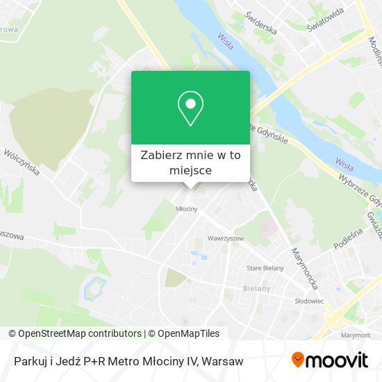 Mapa Parkuj i Jedź P+R Metro Młociny IV